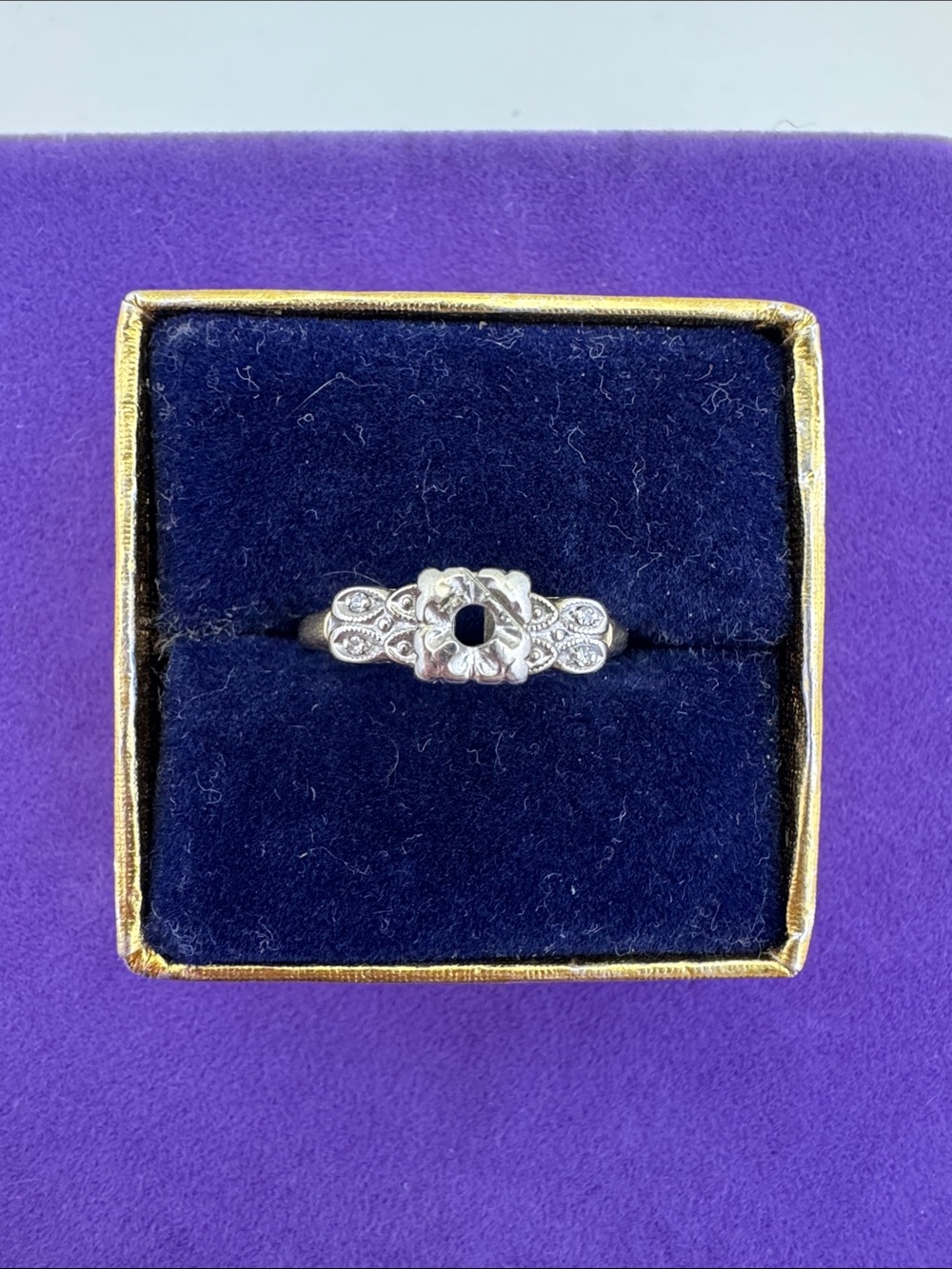 💛 Antique 14k Two Tone Gold Floral Filigree Diamond Ring | Eternal Love
